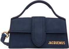 Navy ‘Le Bambino’ Clutch by Jacquemus on Sale Jaquemus2020 Bag, Black Girls Luxury Lifestyle, Navy Blue Purse, Navy Blue Bag, Navy Purse, Jacquemus Bag, Blue Clutch, Navy Logo, Suede Clutch