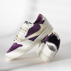 Unlock your potential and step into the world of exclusive style with the Purple&Beige Custom Low Air Jordan 1 x Travis Scott. This classic sneaker combines style and comfort like never seen before. With its bold, Purple&Beige color scheme, you'll stand out in any crowd. Take your style to the next level with this must-have shoe!🚀 🔥 100% genuine, Brand New.👟 Custom sneakers.💫 Every pair is hand-made to order.✨ Best quality waterproof and scratch-proof paints used.✨ 1000+ satisfied customers Travis Scott Jordans, Best Sandals For Men, Custom Air Jordan 1, Beige Color Scheme, Low Air Jordan 1, Dr Shoes, Swag Shoes, Bright Purple, Custom Sneakers