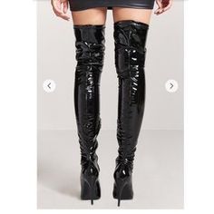 Forever 21 Shoes | Faux Patent Leather Boots | Poshmark Forever 21 Party Boots For Fall, Forever 21 Boots For Fall Party, Trendy Fitted Forever 21 Boots, Boots Thigh High, Cosplay Boots, Leather Thigh High Boots, Boots Knee High, Patent Leather Boots, Forever 21 Shoes