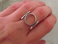 Sterling Silver Ring.Open Hoop Ring.Raw Silver Ring.Modern | Etsy Modern Ring, Metal Work, Hoop Ring, Wire Jewelry, Sterling Silver Ring, Silver 925, Statement Rings, Heart Ring, Unique Jewellery