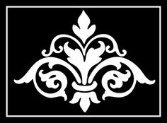 a black and white image of a fleur d'oeuvret design