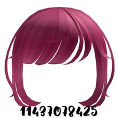 an anime character with pink hair and black numbers on the bottom half of his head