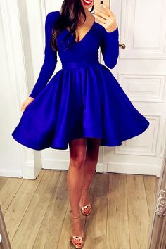 Modest Homecoming Dresses With Sleeves Homecoming Dresses Satin, Modest Homecoming Dresses, Dresses Long Sleeves, Long Sleeve Homecoming Dresses, Satin Ball Gown, Cute Homecoming Dresses, School Prom, Dress Display, Dresses Satin