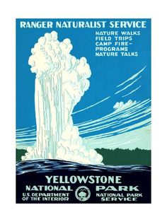 an advertisement for the yellowstone national park