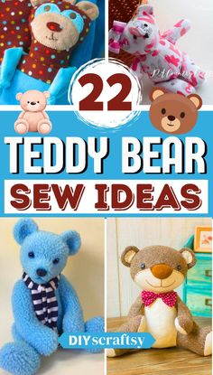 teddy bear sewing patterns and instructions for stuffed animals