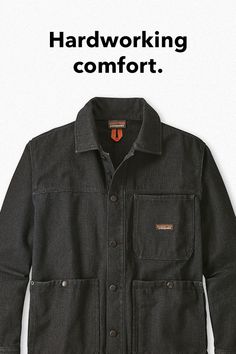 A versatile unlined work coat built from abrasion resistant industrial hemp canvas that feels broken in right off the shelf. Lean Style, Iron Forge, Man Clothes, Work Coat, Chore Coat, Forged Iron, Tech Gadgets, Men's Style, Fair Trade