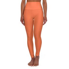 Womens High-Waist Fitness Legging Yoga Pants, Coral Orange Red. Our women's fitness leggings are meticulously crafted to elevate your workout experience. Designed with a high-waisted silhouette for enhanced support and comfort, these leggings feature moisture-wicking and breathable fabric, ensuring you stay cool and dry throughout your most intense sessions. With a seamless design and sculpting technology, they offer a sleek and flattering fit, accentuating your natural curves while providing unrestricted movement. The quick-dry technology and squat-proof construction guarantee confidence in every move, while mesh paneling and reflective detailing add stylish accents and enhance visibility during outdoor activities. 100% Polyester/spandex material Stretchy, Contoured fit Four-way stretch D Todays Mood, High Waisted Yoga Leggings, Orange Leggings, John 3 16, Legging Outfits, Spandex Leggings, Womens Leggings, Limassol, Yoga Clothes