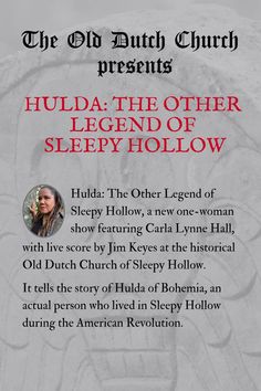 the poster for huda the other legend of sleepy hollow, which features an image of a woman's face