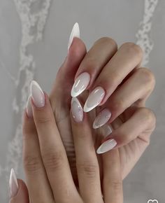 Clean White Nails, Feet Nail Design, Look Clean, Pointed Nails, Classy Acrylic Nails, Pretty Nail Art Designs, Oval Nails, Neutral Nails, Minimalist Nails