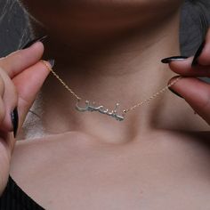 🎁 Embrace the beauty of language and culture with our Custom 14K Gold Arabic Name Necklace, a timeless tribute to your unique identity. 🌙 Ideal Eid Gift or Islamic Gift, honoring traditions and personal beliefs in every delicate curve. 💖 The Personalized Arabic Name Necklace turns your name into a piece of art, making it a thoughtful Birthday Gift or Valentines Day Gift For Her. 🏷️ Crafted with precision, choose from luxurious metal options: 14K Gold, 14K Solid Gold, 18K Solid Gold, or 8K Go 14k Gold Engraved Name Necklace For Her, 14k Gold Engraved Name Necklace As Gift For Her, 14k Gold Engraved Name Necklace Gift For Her, Engraved 14k Gold Name Necklace As Gift For Her, Symbolic Name Necklace For Gift, Spiritual Style Name Necklace Gift, Spiritual Name Necklace For Gift, Spiritual Name Necklace As A Gift, Spiritual Engraved Name Necklace As Gift