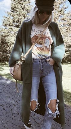 Mode Hippie, Looks Black, Mode Inspo, Preston, Ripped Jeans, Look Fashion