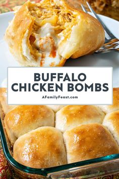 Buffalo Chicken Bombs - A Family Feast Healthy Dinner Recipes For Family, Recipes Healthy Dinner, Dinner Recipes Easy, Fast Dinner Recipes, Dinner Recipes Healthy, Dinner Recipes For Family, Fast Dinners, Football Food, Food Recepie