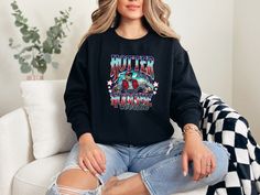 Trump Hotter Than A Hoochie Coochie Sweatshirt, Donald Trump Cowboy Crewneck,  Unisex Gildan 18000 Crewneck Sweatshirt & 18500 Hoodie Cowboy Crewneck, Cross Country Shirts, Give Me Space, Country Sweatshirts, Country Shirts, Oversized Tee, Migraine