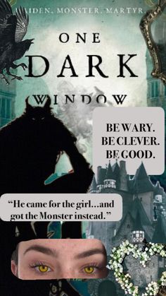 an advertisement for the book one dark window