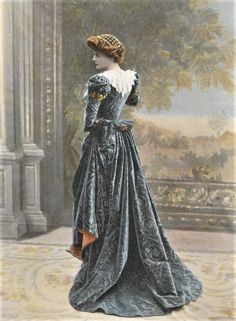 1903 - Le Figaro Modes Decades Aesthetic, 1909 Fashion, Lily Elsie, Fashion Through The Decades, 20th Century Fashion, Ladies Gown