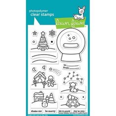 clear stamps featuring christmas scenes and animals