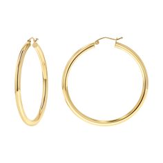 Our favorite classic everyday hoops! A bold look yet lightweight and comfortable so they won't weigh down your ears. From jeans and t-shirt to a LBD, these earrings are a staple this season. Tube Thickness 3mm. Also available in 2mm and 4mm thickness. 

16mm (0.60") Diameter
20mm (0.80") Diameter
25mm (1.00") Diameter
30mm (1.20") Diameter
35mm (1.40") Diameter
45mm (1.75") Diameter
Solid 14K Gold
Lifetime Guarantee
Made in Los Angeles Tube Hoop Earrings, Golden Hoops, Golden Earrings, Gold Filled Hoops, Loop Earrings, Earring Sale, Gold Hoops, Gold Hoop, Gold Hoop Earrings