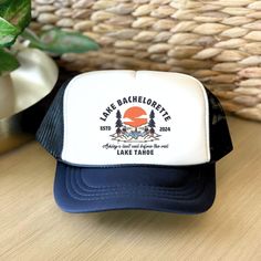 Custom Lake Bachelorette Hats, Lake Bach Party Trucker Hats, Lake Bridal Club Bachelorette Trip Caps, Bridesmaids Gifts, Bachelorette Favors Party Trucker Hats, Lake Bachelorette, Club Bachelorette, Bachelorette Party Hat, Lake Trip