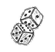 two dices are stacked on top of each other