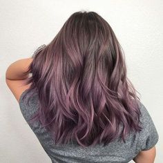 Guytang Mydentity, Purple Hair Highlights, Color Balayage, Dusty Lavender, Purple Highlights, Lilac Hair, Lavender Hair, Brown Hair Balayage, Hair Color Purple