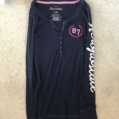 Long Sleeve Ribbed Tee. Never Worn Or Worn Once. Excellent Condition, Like New. No Cracks On Lettering Or Pulled Strings. All Buttons Functional. Stretch Material. Smoke Free Home, Will Ship Same Day. Open To Questions And Reasonable Offers. Ribbed Tee, Tops Long Sleeve, Figure Skater, Fancy Dresses, Christmas List, Aeropostale, Things To Buy, Shopping List, Clothing Items