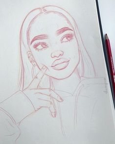 She cute x -Draw her in your style and share #Cute #Art #Creative #Drawing #Slayed Tumblr Drawings, Arte Doodle, Girl Drawing Sketches, Drawing Faces, Arte Sketchbook, A Pencil, Drawing Challenge