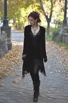 Look The Part Mysterious Aesthetic Outfit, Dark Academia Outfit Casual, Goth Boots Aesthetic, Goth Mom Aesthetic, Goth Mom Outfits, Witchy Clothes Aesthetic, Goth Fall Outfits, Fairy Goth Aesthetic, Witchy Aesthetic Outfit