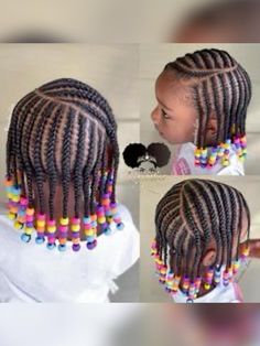 Kids Braids With Beads, Baby Hairstyle, Kids Hairstyle, Kid Braid Styles