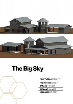 the big sky is shown in three different views, and it's not too large for