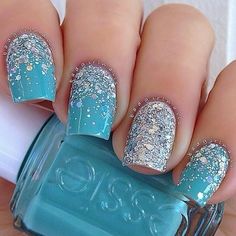 17 Pieces Of Amazing "Frozen" Nail Art Frozen Nail Art, Frozen Nails, Kutek Disney, Disney Nails, Acrylic Nail Art, Prom Nails, Cute Nail Designs, Fancy Nails