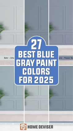 Find the Best Blue Gray Paint Colors for your next project! These 27 inspiring hues will help you create the perfect ambiance in any room. From soft to bold, these Best Blue Gray Paint Colors will amaze you. Blue Gray Paint Colors, Blue Gray Paint, Blue Grey, Grey, Blue, Color, Paint Colours