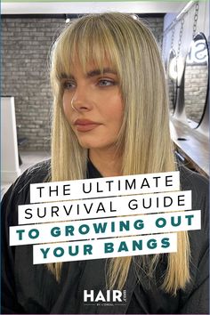 Click through for expert advice, plus browse hairstyles for growing out bangs that can help you bypass that awkward in-between stage. How To Style Bangs As They Grow Out, Haircuts For Bangs Growing Out, Grow Out Fringe Hairstyles, Haircut To Grow Out Bangs, Growing Out Curtain Bangs Haircut, Growing Out Bangs Hairstyles Long Hair, Hairstyles For Pulling Back Bangs, How To Grow Out Bangs Into Curtain Bangs, Growing Out Bangs Updo