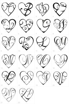 the different types of hearts that can be used to make tattoos or tattoo designs for women