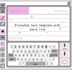 a pink and gray keyboard with the texting section highlighted in white, on top of it