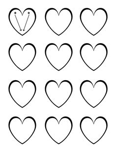 the heart shapes are drawn in black and white