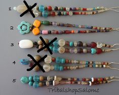 One strand of mixed old glass beads threaded on a string with a central big glass bead or pendant. Towards the middle the glass beads get more and more chunky. This strand can also be worn as a casual bohemian Hippie necklace. The strand is app. 42 cm / 16,5 " long  Weight app. 56 You can choose the necklace you want in the drop down menue by the number given Hippie Jewelry Diy, Hippie Necklace, Bohemian Hippie, Hippie Jewelry, Hippie Bohemian, Boho Necklace, Glass Bead, Hippie Boho, Glass Beads