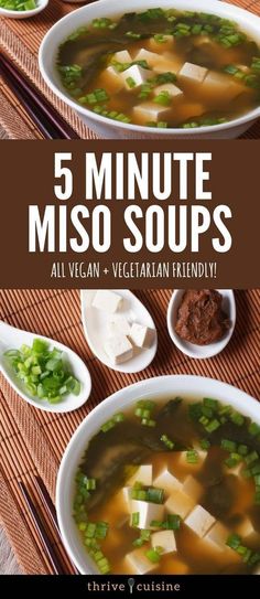 5 minute miso soup recipe with green onions and tofu