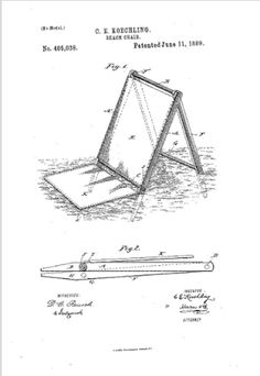 a drawing of an upside down mirror