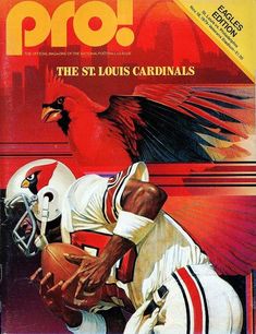 the cover of pro football magazine with an image of a bird on it's back