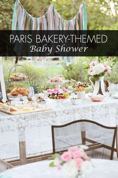 paris bakery - themed baby shower party