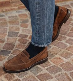 Sepatu Loafers Pria, Suede Loafers Men Outfit, Penny Loafers Men Outfit, Brown Loafers Men, Penny Loafers Outfit, Loafers Men Outfit, Brown Suede Loafers, Penny Loafers Men, Loafers Outfit