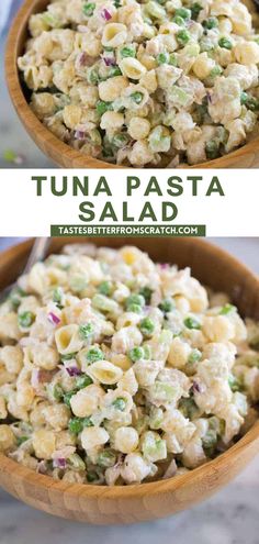 A bowl of Tuna Pasta Salad with shell noodles, peas, celery, and a creamy Greek yogurt dressing, perfect as an easy summer recipe or picnic food. Tuna Pasta Salad Recipes, Tuna Dishes, Tuna Pasta Salad, Tuna Salad Pasta, Summertime Recipes, Tuna Pasta, Cold Pasta, Pasta Salad Recipe, Healthy Food Facts