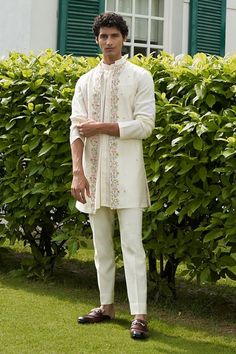 Groom Indian Wedding Outfits, Engagement Dress For Groom, Sister Wedding Dress, Embroidery Men, Wedding Trousseau