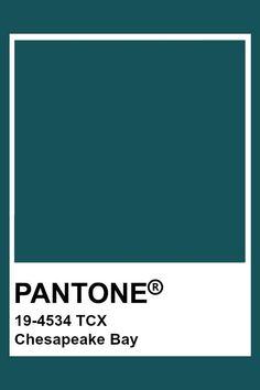 pantone's teal green color is shown with the words, 1 - 434