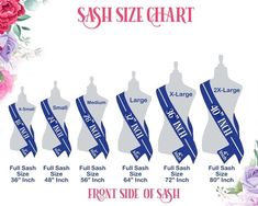 Sash Making Ideas, Ribbon Size Chart, How To Make Sashes Diy, Pageant Sash Template, Diy Birthday Sash Ideas, Diy Sash How To Make, Diy Birthday Sash, Sash Ideas, Sash Design