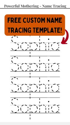 a printable worksheet with the words free custom name traceng templates