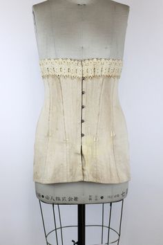 1910s C.P. a la Sirene Corset, Model -Medicis Brand: A la Sirene Origin: France Lacing included Size: 72cm (28,3") Measurements: Waist - 72cm unlaced (28,3") Height - 39-45cm (15,4-17,7") Condition: Some ageing related stains, garters are missing THIS ITEM IS SENT WITH TRACKED SHIPPING Victorian Underbust Bodice With Corset Back, Victorian Boned Bodice Corset, Victorian Style Corset With Fitted Bodice, Victorian Corset With Boned Bodice, Historical Underbust Corset For Wedding, Historical Underbust Wedding Corset, Victorian Underbust Corset With Boned Bodice, Historical Wedding Corset With Boned Bodice, Vintage Corset Dress For Costume With Fitted Bodice