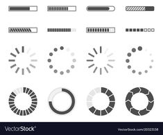 a set of different types of buttons and arrows