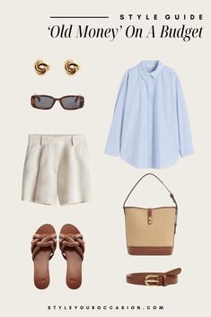 How To Dress 'Old Money' On A Budget: Spring & Summer 2024 Outfits On A Budget, Quiet Luxury Style, Dress Old Money, Style On A Budget, Old Money Outfits, Classy Summer Outfits, Budget Outfits, Old Money Style, Spring Summer 2024