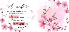 pink flowers and butterflies on a white background with spanish words in the center, along with an image of a butterfly